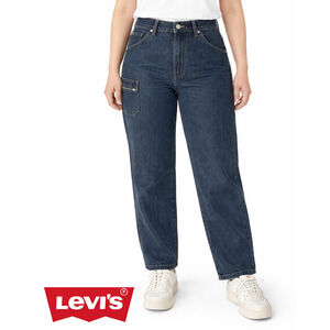 Levis Womens Size 16M Utility Cargo Jeans Dark Wash Carpenter Vintage 2002 Y2K